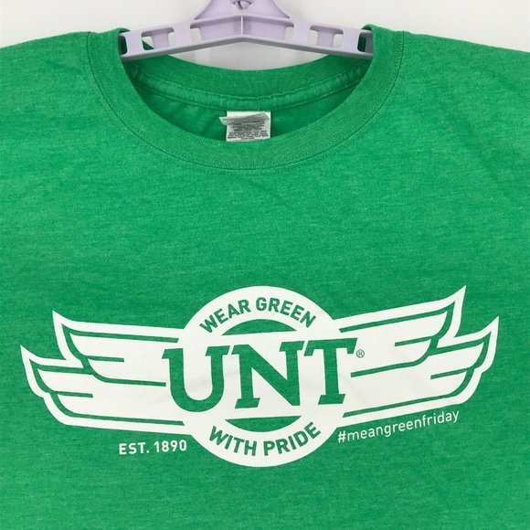 North Texas Mean Green Mens Shirt Large Friday Short Sleeve UNT Football NCAA - Picture 4 of 12